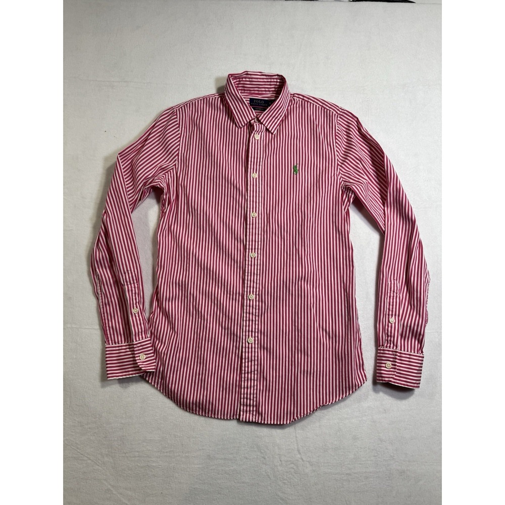 Polo Ralph Lauren Women's 8 Custom Fit Stripe Button Down Shirt Long Sleeve